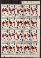 1966 4d Football Victory, SG 700, Never Hinged Mint Lower Right Corner BLOCK Of 20 Showing All Three Listed Major PLATE  - Autres & Non Classés