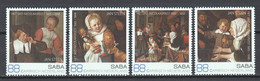 Caribbean Netherlands (Saba) - MNH Set PAINTING JAN STEEN - THE SINT NICHOLAS PARTY - Andere