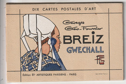 POCHETTE GEO FOURRIER - BREIZ GWECHALL - 10 CARTES - EDITION ETS ARTISTIQUES PARISIENS - Fourrier, G.
