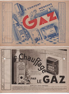 2 Factures GAZ/ Avec Publicités Confort Moderne & Chauffage/Gaz Banlieue Paris/BOULOGNE/ Lerouge/ 1943    GEF71 - Electricity & Gas