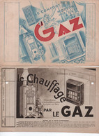 2 Factures GAZ/ Avec Publicités Confort Moderne & Chauffage/Gaz Banlieue Paris/BOULOGNE/ Lerouge/ 1943    GEF72 - Electricity & Gas