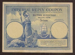 BRITISH HONDURAS. IMPERIAL REPLY COUPON (195X ?). 5 Cents WMK GvR. - Andere - Amerika