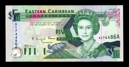 Estados Caribe East Caribbean Antigua 5 Dollars 1993 Pick 26a SC UNC - Caribes Orientales