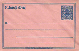 Rohrpost-Umschlag RU 11 Große Ziffer In Raute 100 Mark - Buste