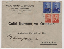 TURKEY -BEYOGLU  TO ANKARA   1949  USED COVER - Brieven En Documenten