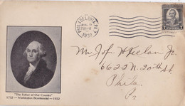 ETATS UNIS : FDC Georges Washington CaD Philadelphie 1932 - 1851-1940