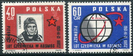 POLAND 1961 First Manned Space Flight Used.  Michel 1226-27 - Usados