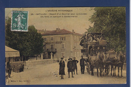 CPA [07] Ardèche > Courrier Attelage Satilleu Circulé - Altri & Non Classificati