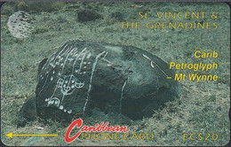 St.Vincent & Grenadinen - STV-5B - Carib Petroglyph - Logo - 5CSVB - Saint-Vincent-et-les-Grenadines