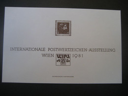 Österreich- Karte Von Der Internationalen Postwertzeichen-Ausstellung Wien, WIPA 1981 - Proeven & Herdruk