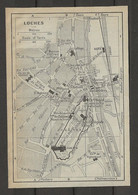 CARTE PLAN 1929 - LOCHES - CHAPELLE DE VIGNEMONT - GARE - ABATTOIRS - DONJON - Cartes Topographiques