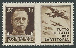 1942 REGNO PROPAGANDA DI GUERRA 30 CENT MNH ** - VA-3 - Propagande De Guerre