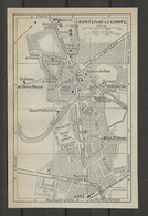 CARTE PLAN 1929 - FONTENAY Le COMTE - RUINES - PONT Des SARDINES - BIBLIOTHEQUE - Cartes Topographiques