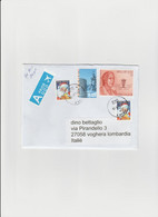 Belgio 2021 - Busta Prioritaria X L'Italia Affrancata Con 4 Stamps - Brieven En Documenten