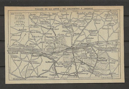 CARTE PLAN 1929 - VALLÉE De La LOIRE De CHAMBORD à AMBOISE - VISITE Des CHATEAUX - Cartes Topographiques