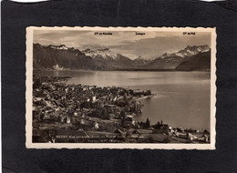 104812        Svizzera,    Vevey,    Vue  Generale,  Dents Du  Midi Et  Dents De Morcles  Depuis Le Mt. Pelerin,  NV - Morcles