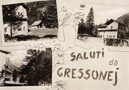 Cartolina - Saluti Da Gressoney - Vedute Diverse - 1955 - Non Classés