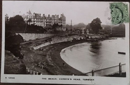 Cpa écrite En 1914, The Beach Corbyn's Head Torquay, éd WHS Kingsway Real Photo Series, ROYAUME UNI, UK - Torquay