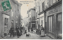 87 - ROCHECHOUARD - RUE DOREE - BELLE ANIMATION - CPA 1909 COMMERCE BERTRAND EDITEUR BAUNIER - Rochechouart