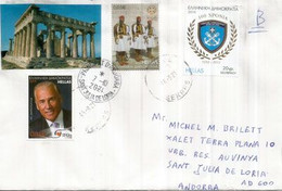 2021 Letter. National Coast Guard Of Greece., Sent To Andorra, With Arrival Postmark - Lettres & Documents