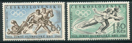 CZECHOSLOVAKIA 1960 Winter Olympic Games MNH / **.  Michel 1183-84 - Ongebruikt