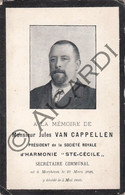 Jules VAN CAPPELLEN °1848 Merchtem †1899 Président De La Société Royale D'Harmonie Ste Cécile -Secrétaire Communal(F237) - Santini