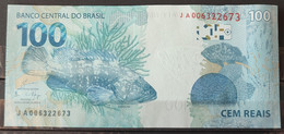 Brazil Banknote R$ 100 Reais Second Family JA006322673 Guardia And Goldfajn UNC - Brazil