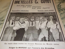 ANCIENNE PUBLICITE BRETELLES CH.GUYOT 1920 - 1900-1940