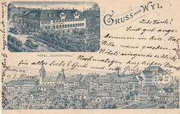 Suisse - Hôtel - Wil - Hôtel Schönthal - Circulée 20/10/1902 - Thal