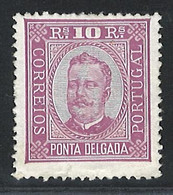 Portugal Azores Ponta Delgada Stamps |1892-1893 | King D. Carlos I 10r | #2 | MH OG - Ponta Delgada