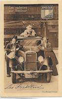 AUTOMOBILE  AMILCAR Paris Par Les Clowns Fratellini - G.L. Manuel Fréres (cirque) - Werbepostkarten