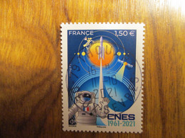 2021 CNES 60 ème Anniversaire Oblitéré Cachet Rond 11/10/2021 - Oblitérés