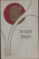 Gest. Jugendstil Prägekarte 1906, Etwas Fleckig - Other & Unclassified