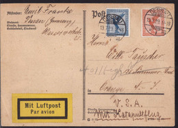 Gest. DR LUPO-Karte Von Dessau Nach Orange USA 380/81 MIF - Other & Unclassified