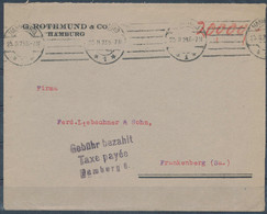 Gest., Brief Hamburg Gebühr Bezahlt 25.8.1923 - Other & Unclassified