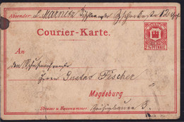 * Magdeburg Stadtpost Courier GSK 2 1/2 Pfg. Fleckig/bügig - Other & Unclassified