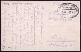 Gest. Bahn-Feldpost Dirschau-Danzig 1917 - Other & Unclassified