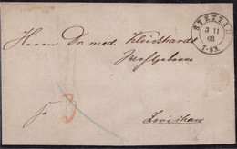 Gest., Brief Stettin Brief 1866 Nach Zwickau - Prephilately