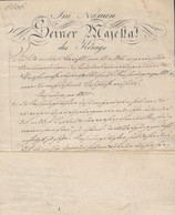 Bayreuth, Schreiben Des Generalkommisariats Des Mainkreises Bayreuth 1814, Betrifft Stiftung! - Historical Documents