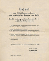 Gest. Befehl Des Militärkommandanten Des Sowjetischen Sektors Von Berlin 17. Juni 1953 - Historical Documents