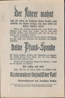 Der Führer Mahnt! WHW-Spende - Historical Documents