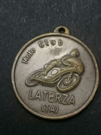 LATERZA TARANTO  1976  Raduno Moto  Medaglia Medal - Profesionales/De Sociedad