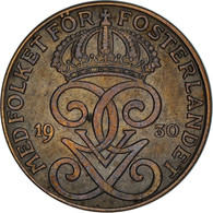 Monnaie, Suède, Gustaf V, 2 Öre, 1930, TTB, Bronze, KM:778 - Sweden