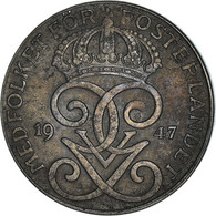 Monnaie, Suède, Gustaf V, 2 Öre, 1947, TB, Iron, KM:811 - Sweden