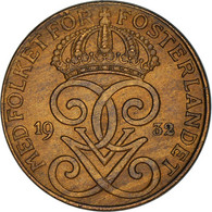 Monnaie, Suède, Gustaf V, 2 Öre, 1932, TTB+, Bronze, KM:778 - Sweden