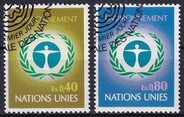 UNO GENF 1972 Mi-Nr. 25/26 O Used - Aus Abo - Used Stamps