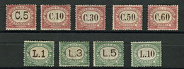 SAN MARINO 1924 SEGNATASSE COLORI CAMBIATI SERIE CPL. ** MNH F.TO RAYBAUDI - Timbres-taxe