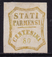 Parma - 011 * 1859 - 80 C. Bistro Oliva N. 18 Del Governo Provvisorio. Cat. € 18000,00, Esemplare Molto Bello E Raro. Ce - Parme