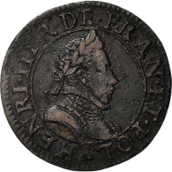 Monnaie, France, Henri III, Double Tournois, 1579, Paris, TTB, Cuivre - 1574-1589 Henri III