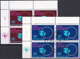 UNO GENF 1980 Mi-Nr. 89/90 Eckrandviererblocks O Used - Aus Abo - Used Stamps